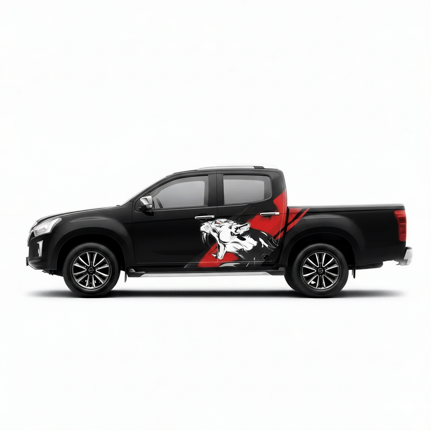 Tiger Edition Graphics for Isuzu V Cross black