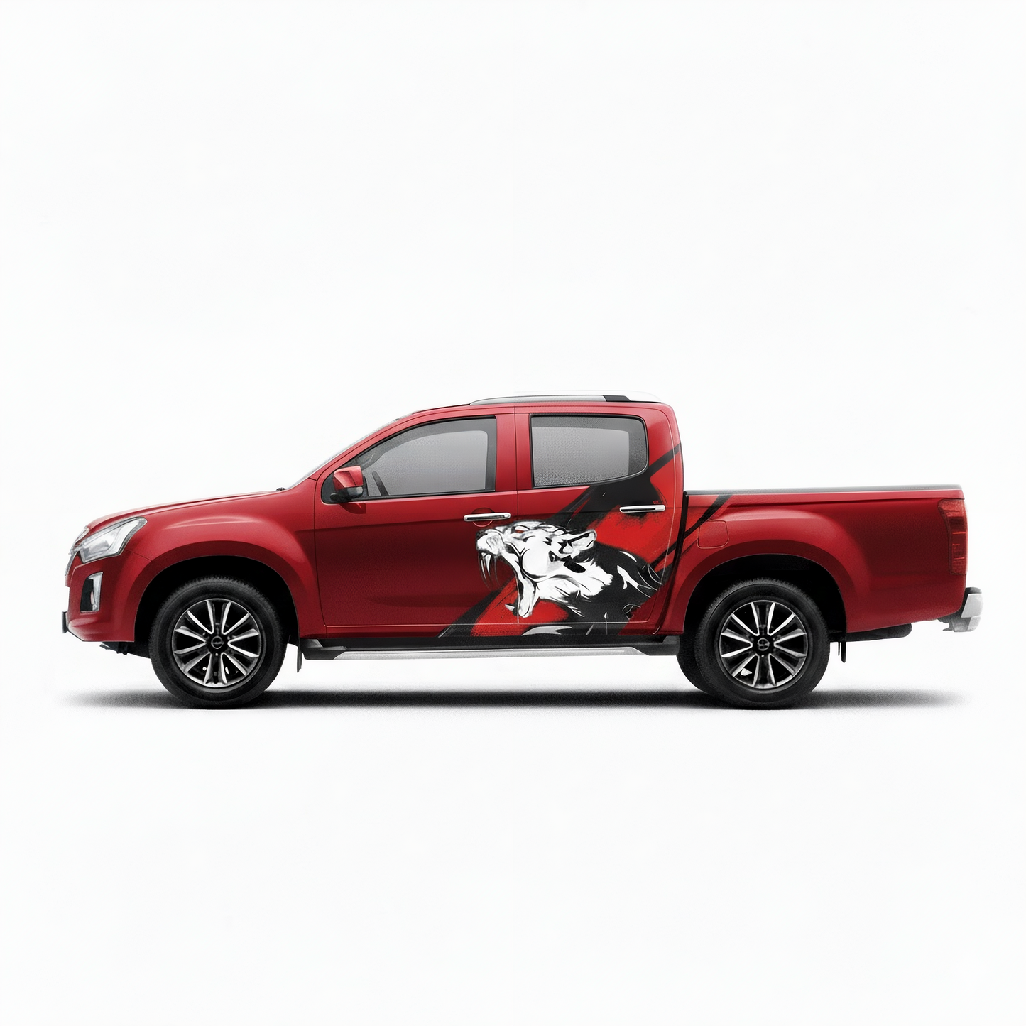 Tiger Edition Graphics for Isuzu V Cross red
