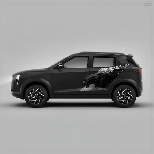 Panther Edition Car Graphics for Mahindra 3XO black
