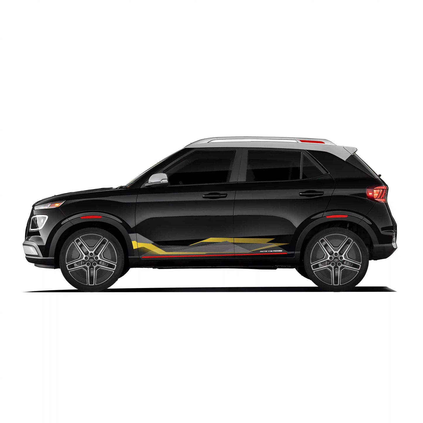 Mute the Noise Edition partial vinyl wrap for Hyundai Venue black