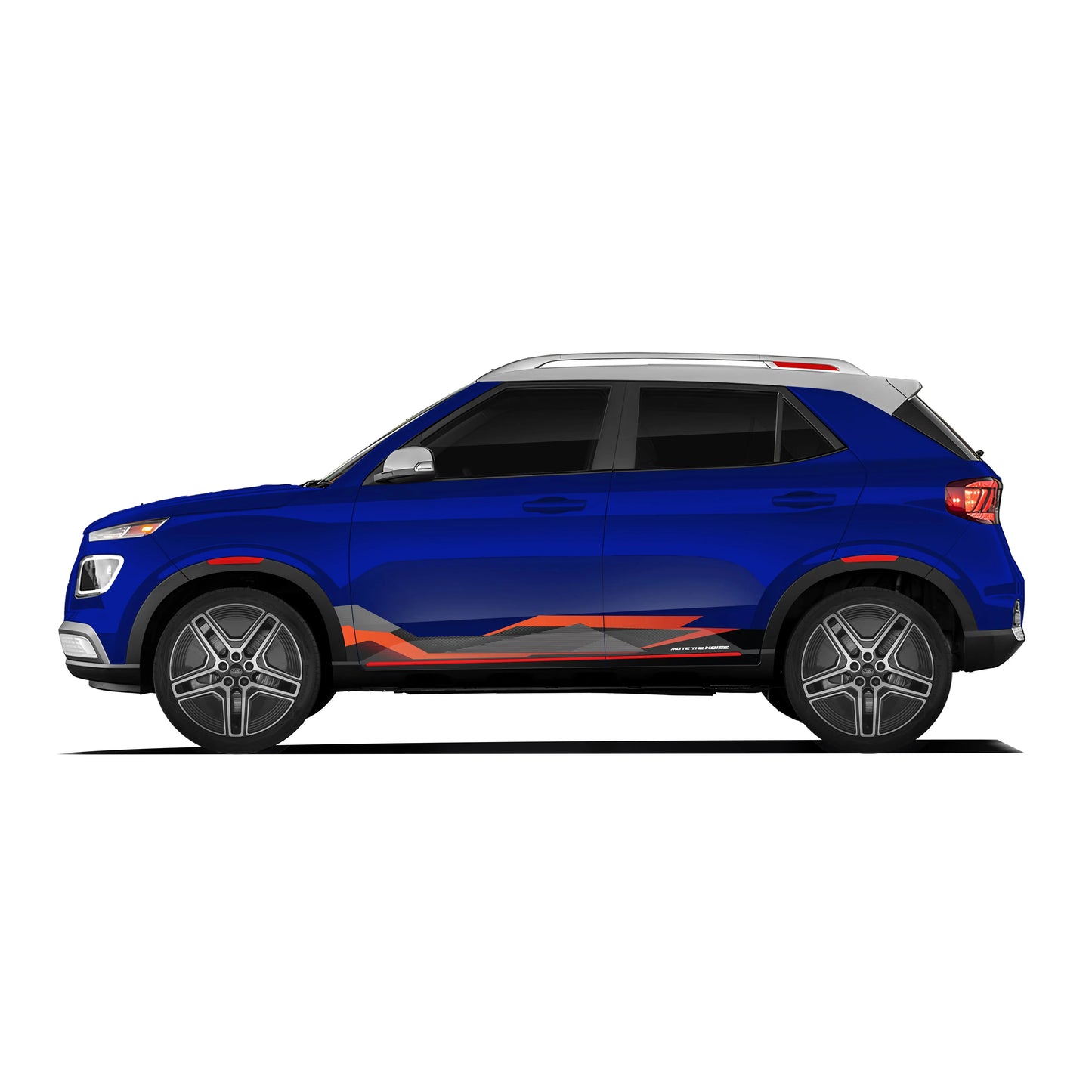 Mute the noise edition graphics on the Hyundai Venue blue