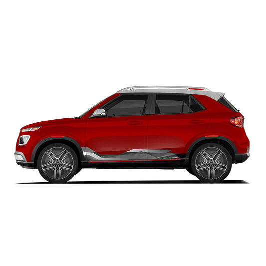 Mute the noise edition graphics on the Hyundai Venue red