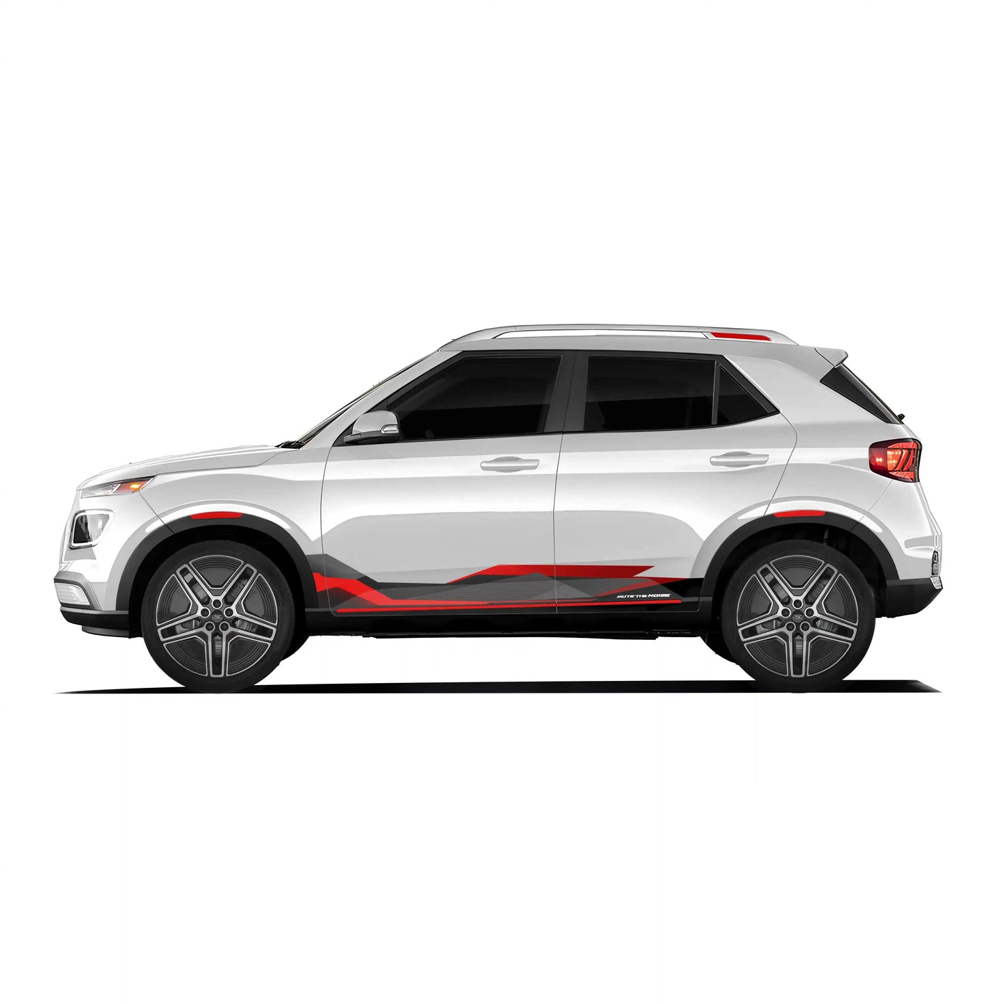 Mute the Noise Edition partial vinyl wrap for Hyundai Venue white