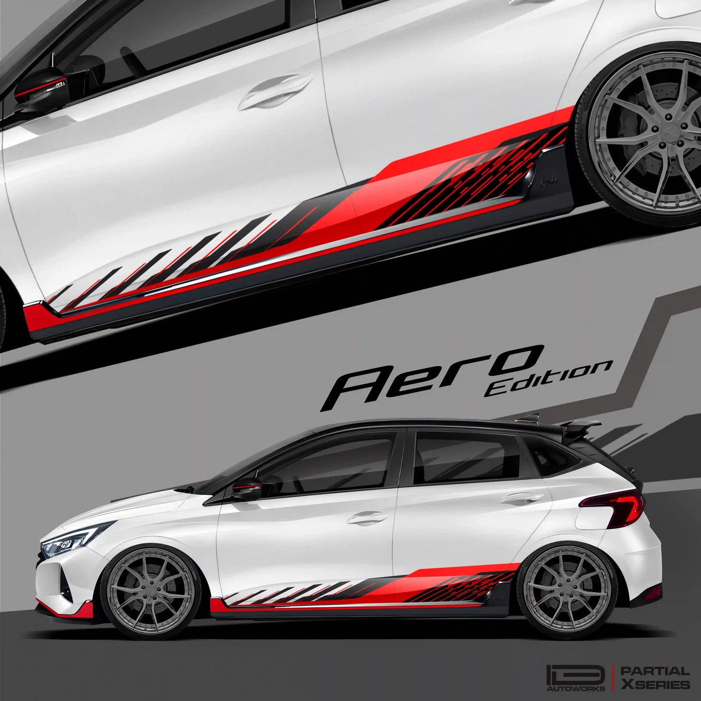 Aero Edition Graphics for Hyundai i20 white
