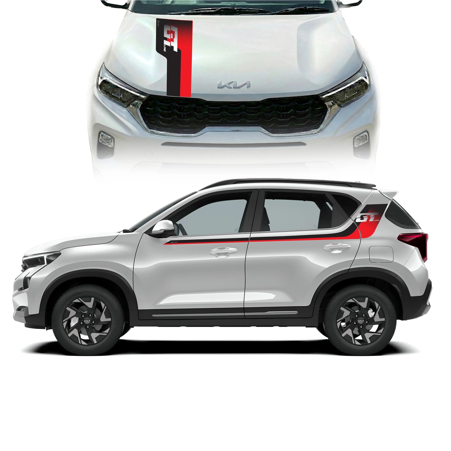 GT Edition Graphics for Kia Sonet white