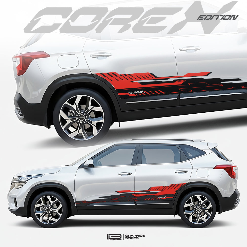 CoreX Edition Graphics for Kia Seltos white