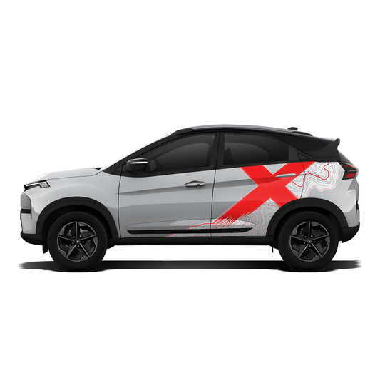 VentureX Edition Graphics for Tata Nexon White