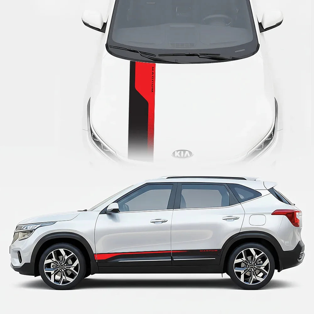 Magnum Edition Graphics for Kia Seltos white